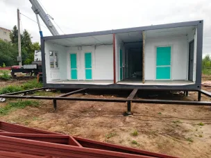 В Павлове в «Сосёнках» начали монтаж модульной лыжной базы