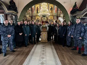 Рождественский молебен прошел в храме для сотрудников силовых структур в Павлово