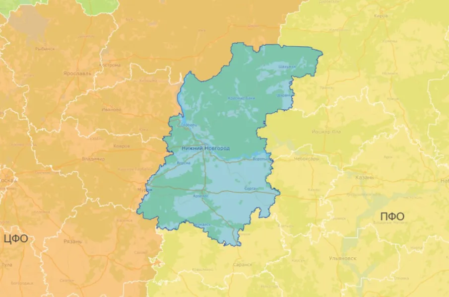 Нижегородская область вошла в топ-3 регионов по количеству просмотров на инвестиционной карте России